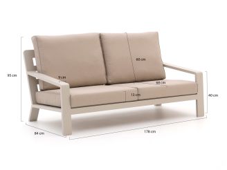 Bellagio Vazzola lounge tuinbank  2,5-zits 178cm - Camel Sand (incl. kussens)