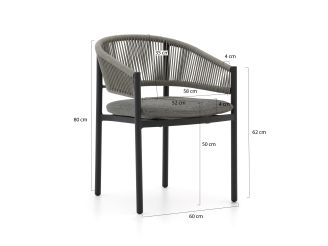 Bellagio Panaro/Sora 220cm dining tuinset 7-delig stapelbaar