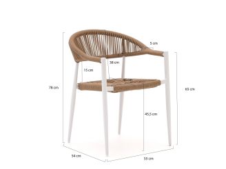 Manifesto Belpasso/Linosa 180cm dining tuinset 5-delig stapelbaar