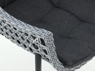 Manifesto Novara dining tuinstoel - Grijs - Antraciet - Wicker (vlechtwerk)