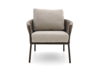 SUNS Fiave low dining tuinstoel - Taupe - Naturel - Bruin - Rope (touw)