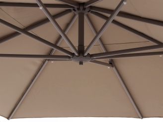 Glatz Sunwing Casa zweefparasol ø 300cm - Taupe (151) (incl. Shadowline voet 90 kg) (incl.hoes)
