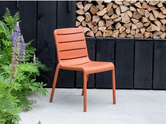Forza Narni dining tuinstoel stapelbaar - Oranje - Kunststof