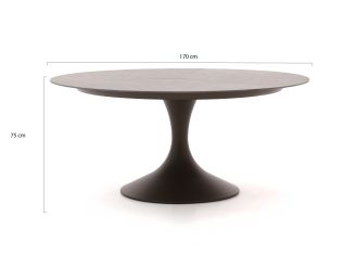 SUNS Nappa/Nova ø170cm dining tuinset 7-delig