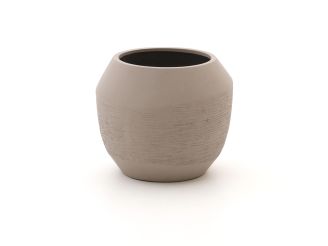 Designplants/Luca Lifestyle Laurier kolom kunstplant (h:125cm) met Ruvido Combi bloempot - Groen (UV bestendig) (bloempot = Sand)