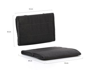 Stapelstoel tuinkussens (rug en zit) - Dark Grey Melange
