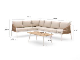 Manifesto Copparo hoek loungeset 3-delig