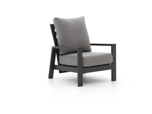Tierra Outdoor Musone lounge tuinstoel verstelbaar - Grijs - Antraciet - Textileen