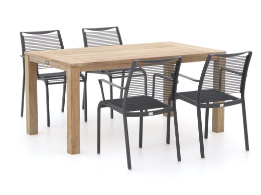 Apple Bee Hawaii/ROUGH-S 160cm dining tuinset 5-delig stapelbaar