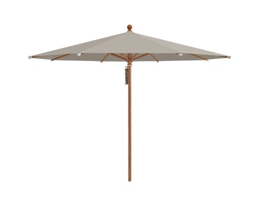 Glatz Piazza parasol ø 250cm - Taupe (151) (excl. voet) (Frame = Teak look)