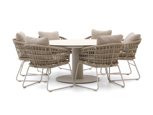 Intenso Trofarello/La Fonte ø150cm dining tuinset 7-delig