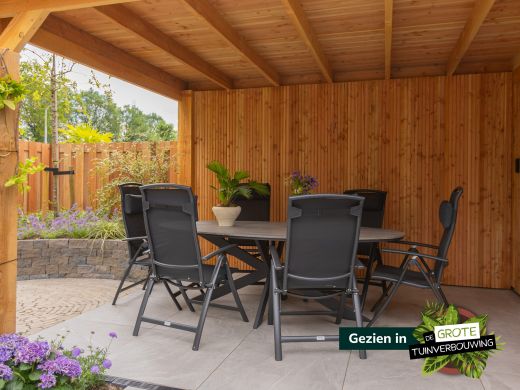 Forza Capri/Fidenza ovaal 220cm dining tuinset 7-delig verstelbaar