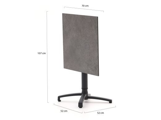 Bellagio Canzo klaptafel 70x70x73/109cm verstelbaar - Kunststof