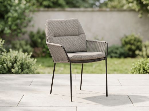 SUNS Punta dining tuinstoel - Grijs - Antraciet - Rope (touw)