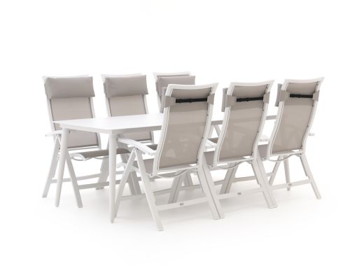 Bellagio Lugo/Sora 220cm dining tuinset 7-delig verstelbaar