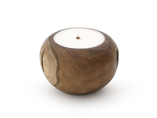Tierra Outdoor Round Low buitenkaars ø 18cm - Teak