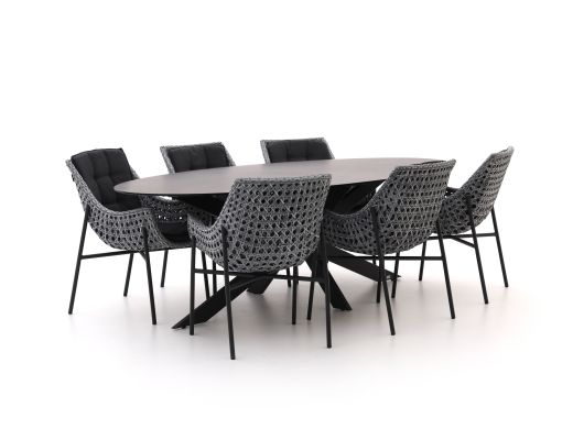 Manifesto Novara/Furato ellips 240cm dining tuinset 7-delig