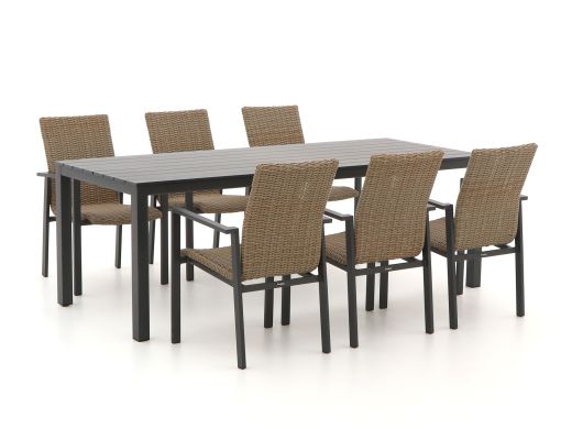 Manifesto Villongo/Menzano 220cm dining tuinset 7-delig stapelbaar