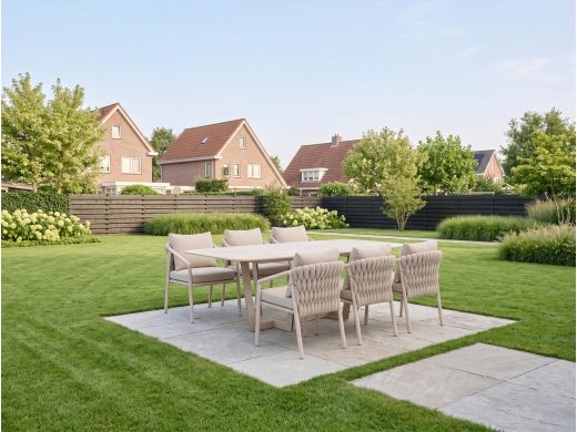 SUNS Sato dining tuinstoel - Taupe - Naturel - Bruin - Rope (touw)