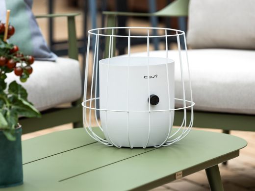 Cosiscoop Basket gaslantaarn ø26cm (h: 31cm) - White