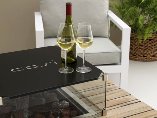 Cosi Coverplate t.b.v. Square glass set size L - Black