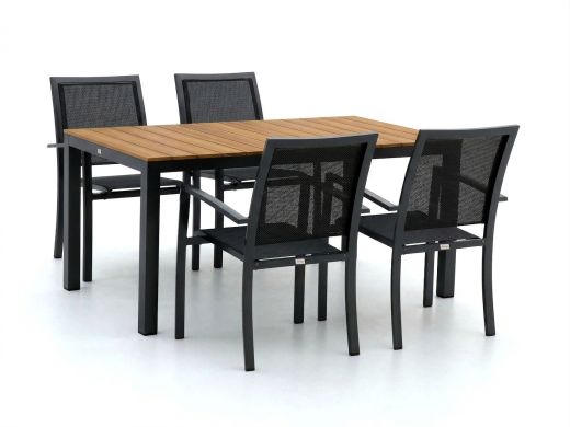 Bellagio Anzio/Fidenza 160cm dining tuinset 5-delig stapelbaar
