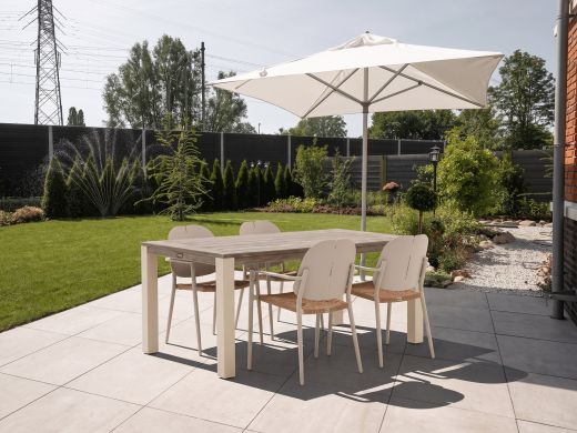 Manifesto Talvullia/ROUGH-S 160cm dining tuinset 5-delig stapelbaar