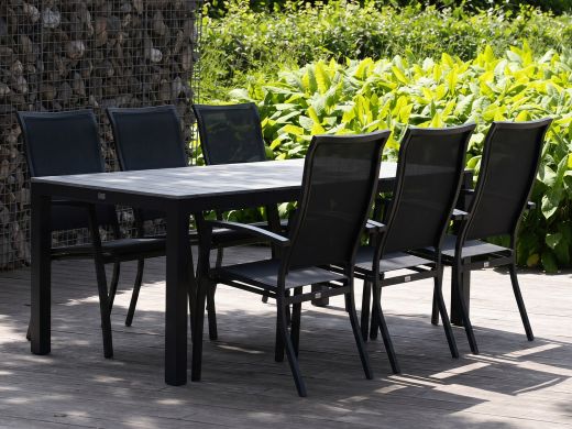 Bellagio Lugo/Fidenza 220cm dining tuinset 7-delig stapelbaar