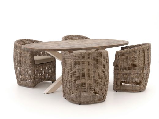 Intenso Marecchia/ROUGH-Y Ellips 200cm dining tuinset 5-delig