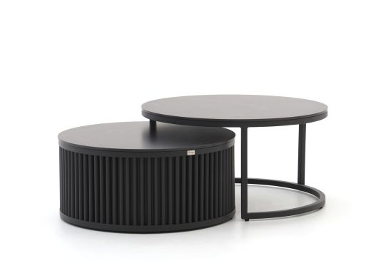 Bellagio Oriago lounge tuintafelset ø85cm(h:45cm)/ø78cm (h:36cm)