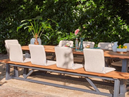 SUNS Viëste rugleuning voor tuinbank - Pebble Desert Bouclé