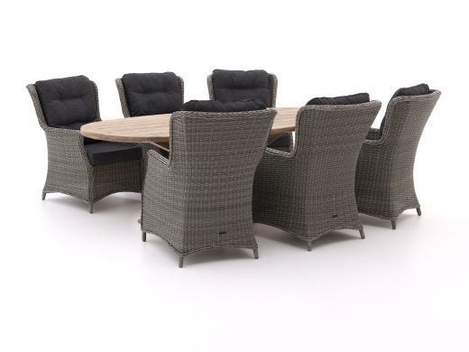Intenso Milano/ROUGH-Y Ellips 240cm dining-lounge tuinset 7-delig