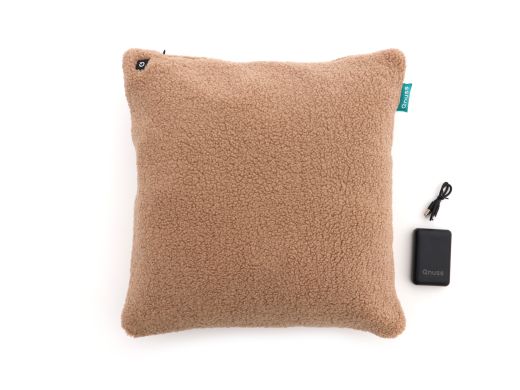 Qnuss Qozy warmtekussen 45x45cm - Chai Latte (incl. powerbank)