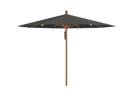 Glatz Piazza parasol ø 250cm - Antraciet (155) (excl. voet) (Frame = Teak look)