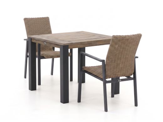 Manifesto Villongo/ROUGH-S 90cm dining tuinset 3-delig stapelbaar