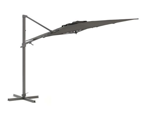 Shadowline Francisco zweefparasol 300x300cm - Charcoal Black (incl. voet 160kg verrijdbaar) (incl. kruisvoet, excl. tegels) (incl. beschermhoes)