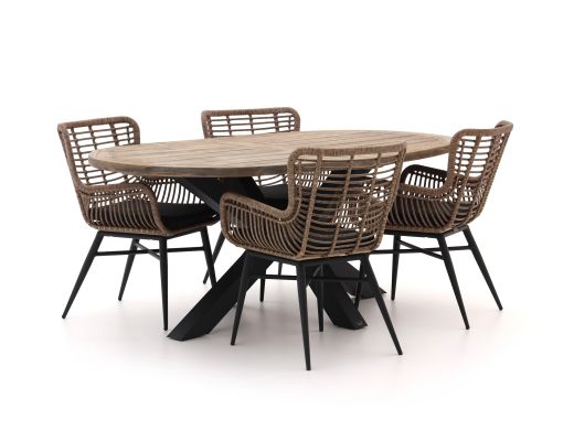 Intenso Asti/Rough-Y Ellips 200cm dining tuinset 5-delig