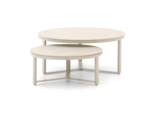 Bellagio Ficarolo lounge tuintafelset ø85cm(h:35cm)/ø65cm (h:30cm)
