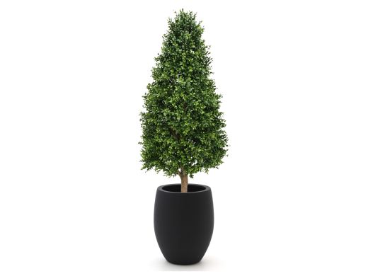 Designplants/Luca Lifestyle Buxus tower kunstplant (h:140cm) met Grigio Tall Balloon bloempot - Groen (UV bestendig) (bloempot = Anthracite)
