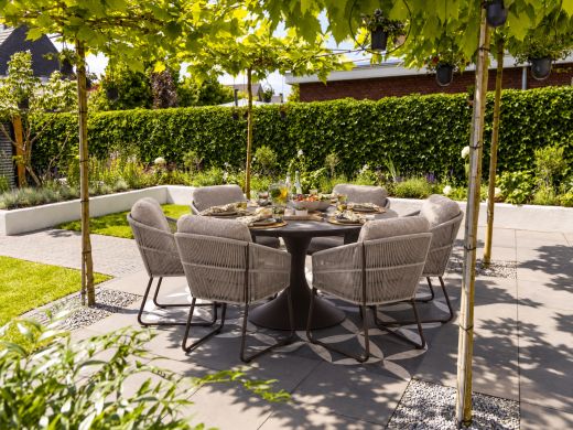 SUNS Noli/Nova ø150cm dining tuinset 7-delig