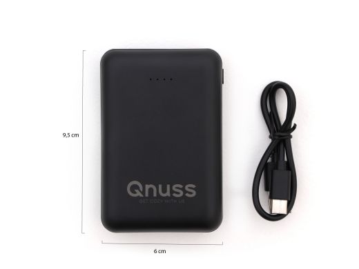 Qnuss powerbank - Zwart (incl. oplaadkabel)