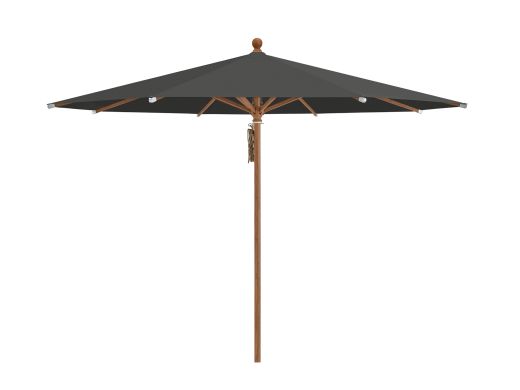 Glatz Piazza parasol ø 300cm - Antraciet (155) (excl. voet) (Frame = Teak look)
