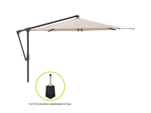 Glatz Sunwing Casa zweefparasol ø 300cm - Taupe (151) (incl. Terra Easyfoot) (incl.hoes)