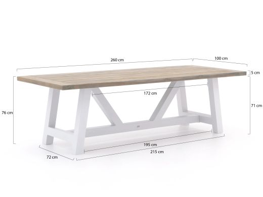 Intenso Isorella/Bresimo 260cm dining tuinset 7-delig