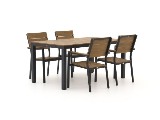 Bellagio Fidenza 160cm dining tuinset 5-delig stapelbaar