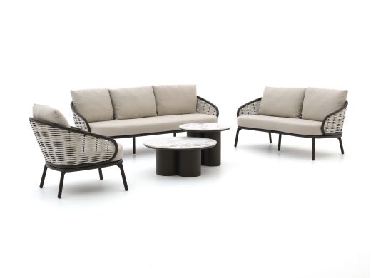 Apple Bee Pine Key/Tonga stoel-bank loungeset 5-delig 6-zits
