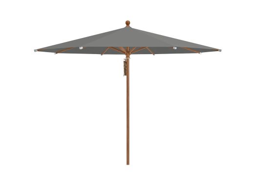 Glatz Piazza parasol ø 250cm - Stone Grey (157) (excl.voet) (Frame = Teak look)