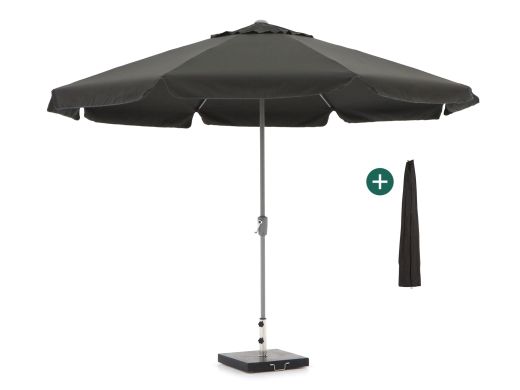Shadowline Aruba parasol ø 350cm - Charcoal Black (incl. 60 kg voet) (incl. beschermhoes)