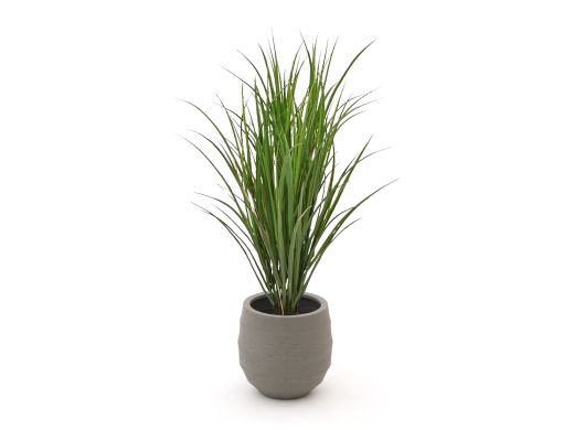 Designplants/Luca Lifestyle Rietgras kunstplant (h:100cm) met Bordo Balloon bloempot - Groen (UV bestendig) (bloempot = Clay)