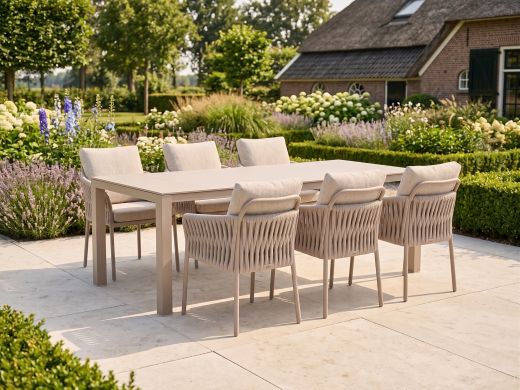 SUNS Fiave/Monte Vari 240cm dining tuinset 7-delig